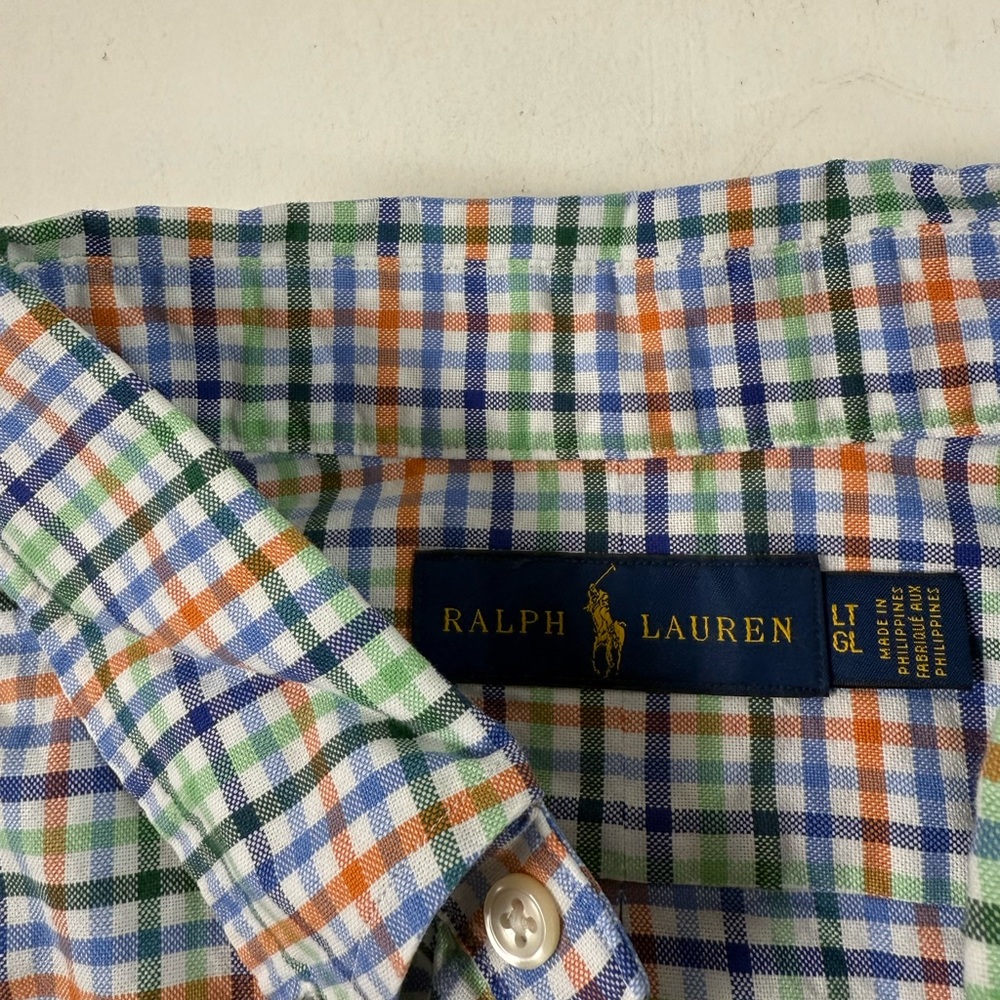 Polo Ralph Lauren 100% Cotton Oxford Plaid LS Shirt w Embroidered Pony NWT - Picture 3 of 7